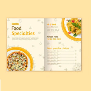 Menu Cards / Rate Cards : Bi-Fold