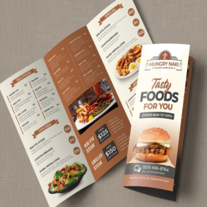 Menu Cards / Rate Cards: Tri-Fold
