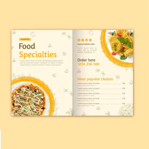 Menu Cards / Rate Cards : Bi-Fold