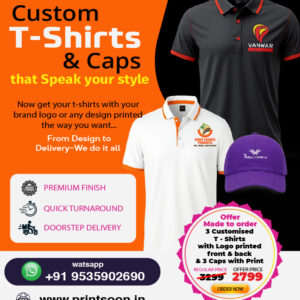 Custom T-Shirts & Caps Combo Offer