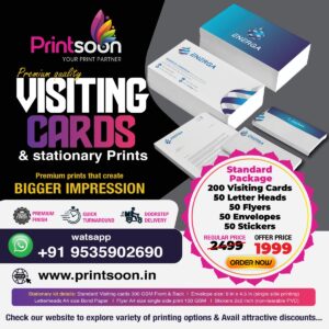 Visiting Cards and Stationary Prints Combo Offer